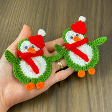 Crochet Penguin Ornament PDF Pattern, DIY Christmas Penguin Decoration, Handmade Festive Penguin Applique, Holiday Crochet Design