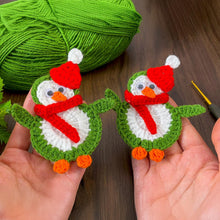 Crochet Penguin Ornament PDF Pattern, DIY Christmas Penguin Decoration, Handmade Festive Penguin Applique, Holiday Crochet Design