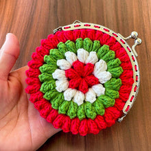Crochet Flower Coin Purse PDF Pattern, Small Floral Crochet Pouch, Handmade Wallet Design, Christmas Crochet Bag PDF, Instant Download