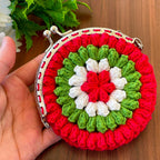 Crochet Flower Coin Purse Pattern PDF - Small Floral Crochet Pouch - Hand Trendy