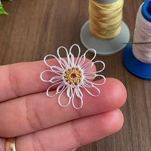 Elegant Needle Lace Daisy Motif Pattern PDF, Intricate Floral Design Tutorial, DIY Jewelry, Embellishments, or Decoration