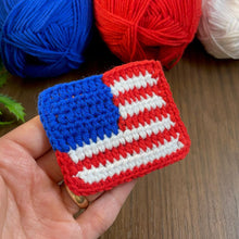 American Flag Crochet Pattern, USA Flag Applique PDF, Patriotic Crochet Square, DIY Independence Day Decor, Handmade 4th of July Craft