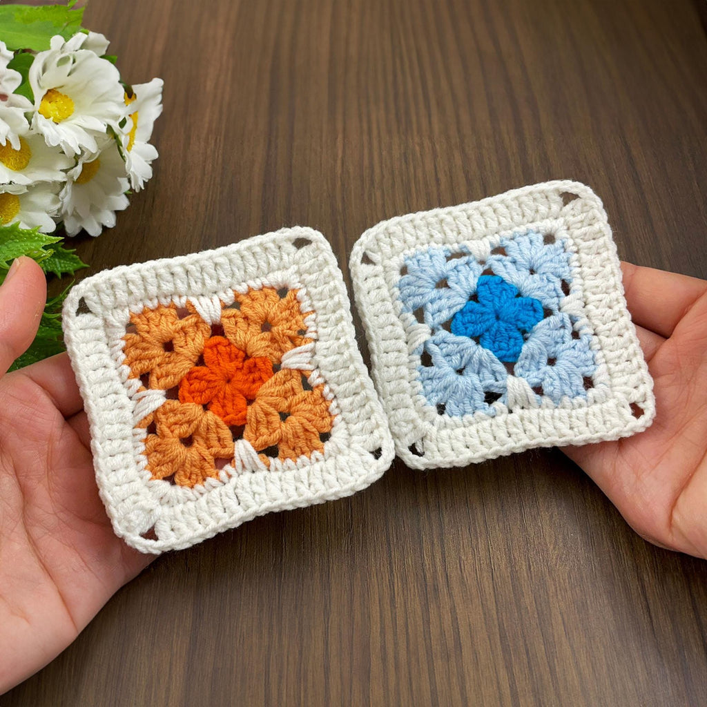 Floral Granny Square PDF Pattern - Flower Motif Tutorial for Beginners - Hand Trendy