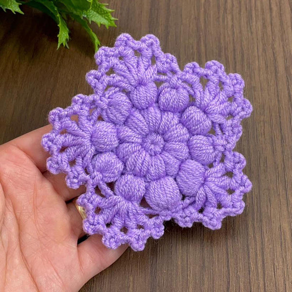 Crochet Rosette Flower Lace Motif Pattern PDF, Vintage-Inspired Floral Tutorial, DIY Coaster, Appliqué, or Home Decor
