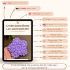 Vintage Crochet Rosette Pattern PDF - Vintage - Inspired Floral Tutorial - Hand Trendy