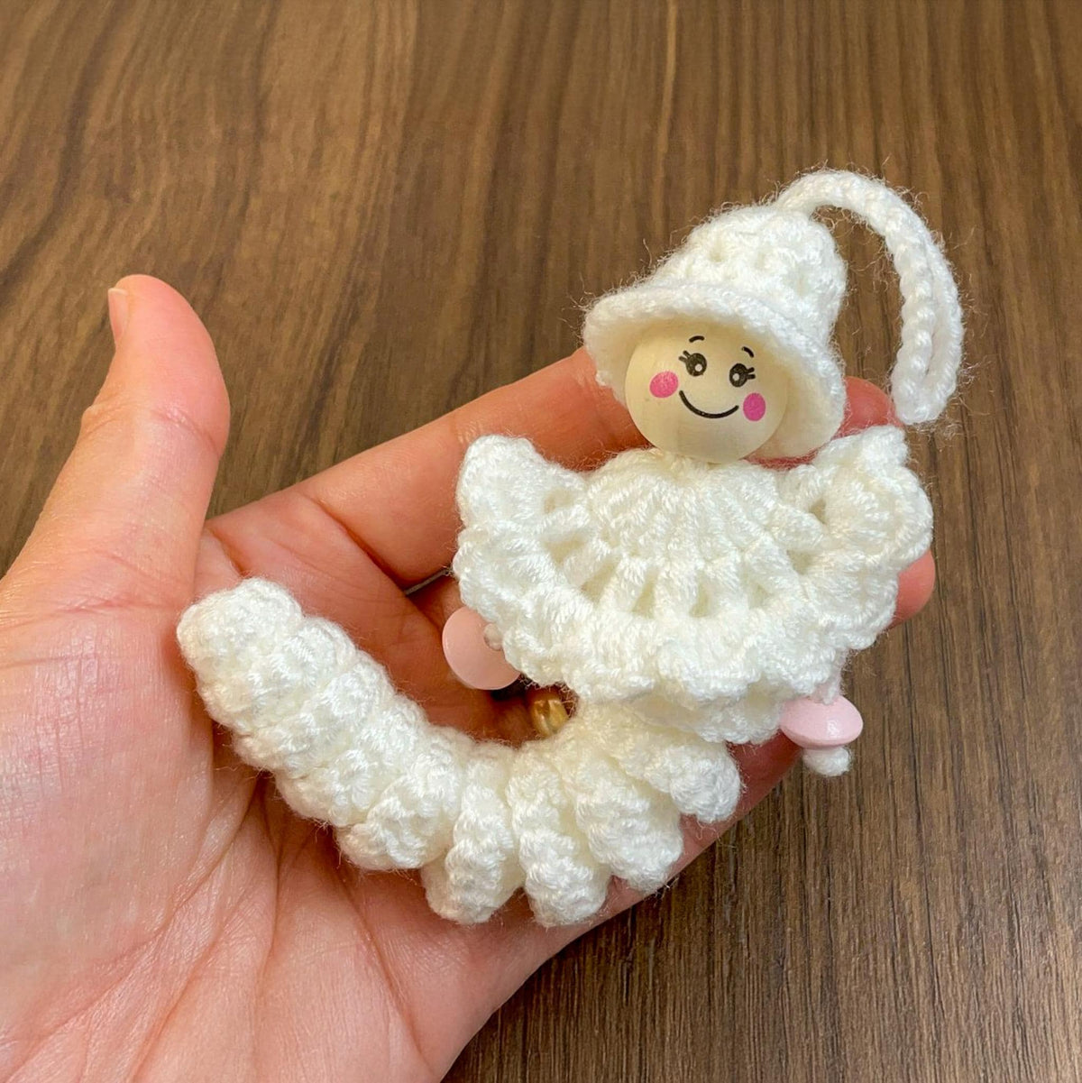 Crochet Caterpillar Angel Keychain Pattern - Handmade Keychain Gift - Hand Trendy