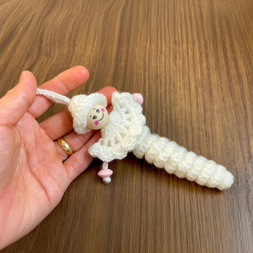 Crochet Caterpillar Angel Keychain Pattern - Handmade Keychain Gift - Hand Trendy