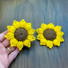 Amigurumi Sunflower Crochet Pattern, 3D Crochet Flower Plush, Stuffed Sunflower Applique PDF, DIY Floral Home Decor, Instant Download