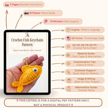 Crochet Fish Keychain Pattern, Amigurumi Fish Keyring PDF, DIY Small Animal Plush, Handmade Ocean Animal Toy, Cute Crochet Gift