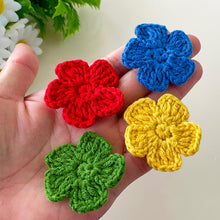 Crochet Small Flower Applique Pattern, Easy Floral Motif PDF, DIY Embellishment for Clothes, Handmade Decoration, Instant Download Crochet