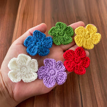 Crochet Small Flower Applique Pattern, Easy Floral Motif PDF, DIY Embellishment for Clothes, Handmade Decoration, Instant Download Crochet