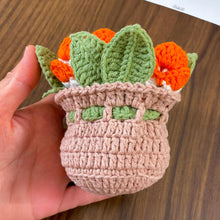 Crochet Flower Basket PDF Pattern, Amigurumi Floral Arrangement, DIY Crochet Home Decor, Handmade Rose Bouquet Tutorial