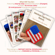American Flag Crochet Pattern, USA Flag Applique PDF, Patriotic Crochet Square, DIY Independence Day Decor, Handmade 4th of July Craft