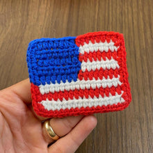 American Flag Crochet Pattern, USA Flag Applique PDF, Patriotic Crochet Square, DIY Independence Day Decor, Handmade 4th of July Craft