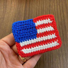 American Flag Crochet Pattern, USA Flag Applique PDF, Patriotic Crochet Square, DIY Independence Day Decor, Handmade 4th of July Craft