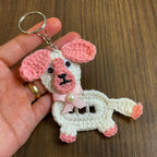Crochet Puppy Keychain PDF Pattern - DIY Scrap Yarn Keychain - Hand Trendy