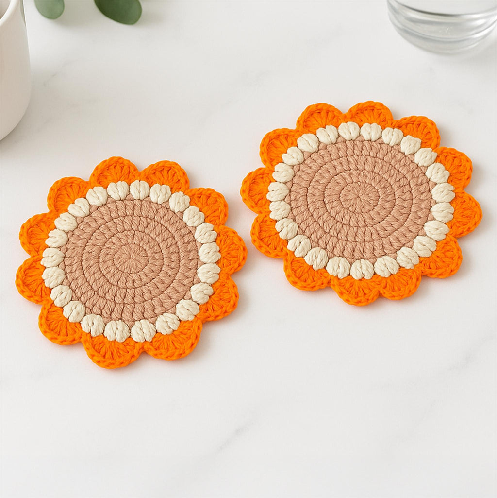 Sunflower Crochet Doily Pattern - Instant PDF - Handmade Floral Table Decor - Hand Trendy