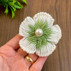Elegant 3D Crochet Flower Pattern PDF - DIY Crochet Brooch Tutorial - Hand Trendy
