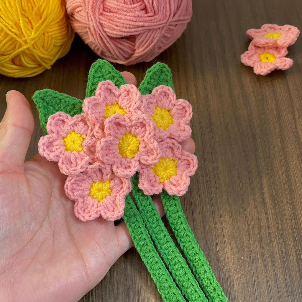 3D Crochet Flower Bouquet Pattern PDF - Handmade Room Decoration - Hand Trendy