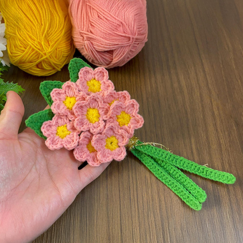 3D Crochet Flower Bouquet Pattern PDF - Handmade Room Decoration - Hand Trendy