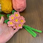 3D Crochet Flower Bouquet Pattern PDF - Handmade Room Decoration - Hand Trendy