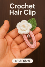 Hairclips Pattern for Kids - Neutral Hair Clip Crochet Pattern - Fall Crochet Pattern for Hairclips - Toddler Hair Clip Crochet Pattern