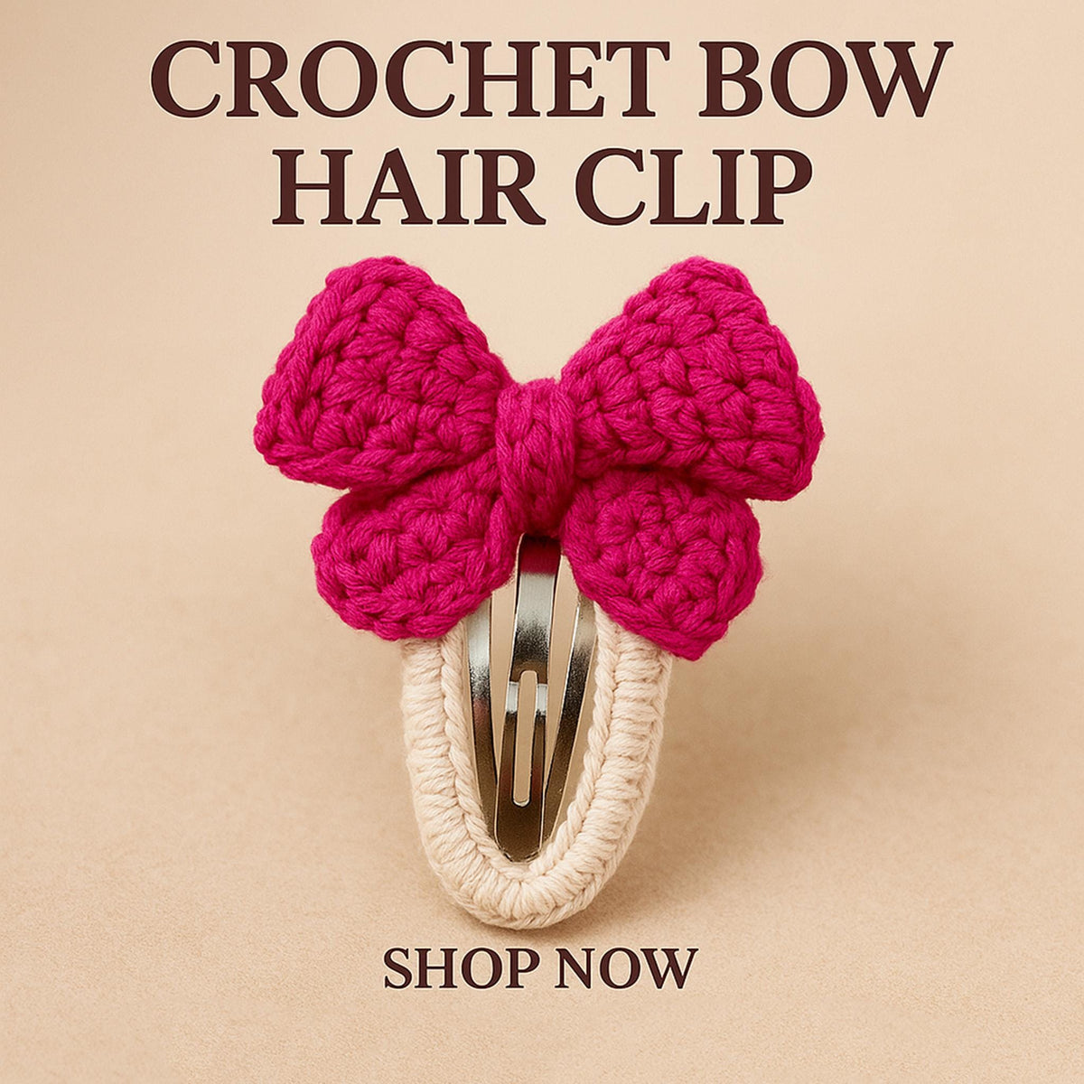 Crochet Butterfly Hair Clip PDF Pattern– DIY Bow Barrette for Girls - Hand Trendy
