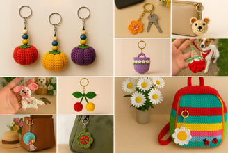 Crochet Keychain Pattern Bundle, 10 Cute Amigurumi Designs for Bag Charms & Gifts, Fun DIY Accessories Gift