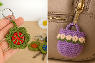 Crochet Keychain Pattern Bundle, 10 Cute Amigurumi Designs for Bag Charms & Gifts, Fun DIY Accessories Gift