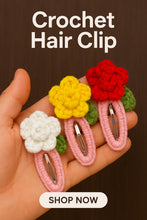 Crochet Hair Clips Bundle, Floral Bow & Daisy Clip Tutorials, Stylish Hair Clips for Kids and Babies, Gift for Craft Lovers