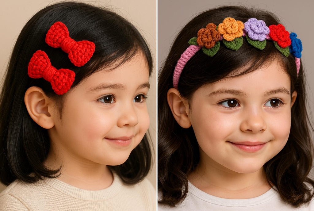 Crochet Hair Clips Patterns Bundle - Gift for Craft Lovers - Hand Trendy