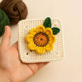 3D Sunflower Granny Square Pattern PDF - Instant Download Pattern - Hand Trendy
