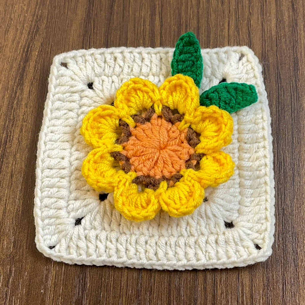 3D Sunflower Granny Square Pattern PDF - Instant Download Pattern - Hand Trendy