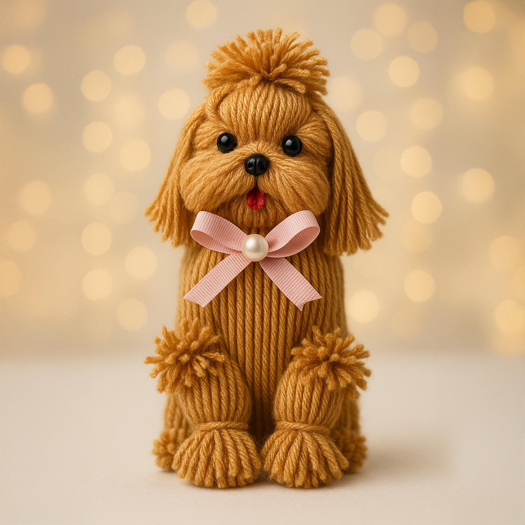 DIY Yarn Dog Pattern - Easy Craft Tutorial - Great Gift Idea for Crafters - Hand Trendy