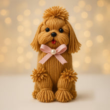 DIY Yarn Dog Pattern, Easy Yarn Craft Tutorial for Adorable Handmade Dog Decoration Figures, Great Gift Idea for Crafters