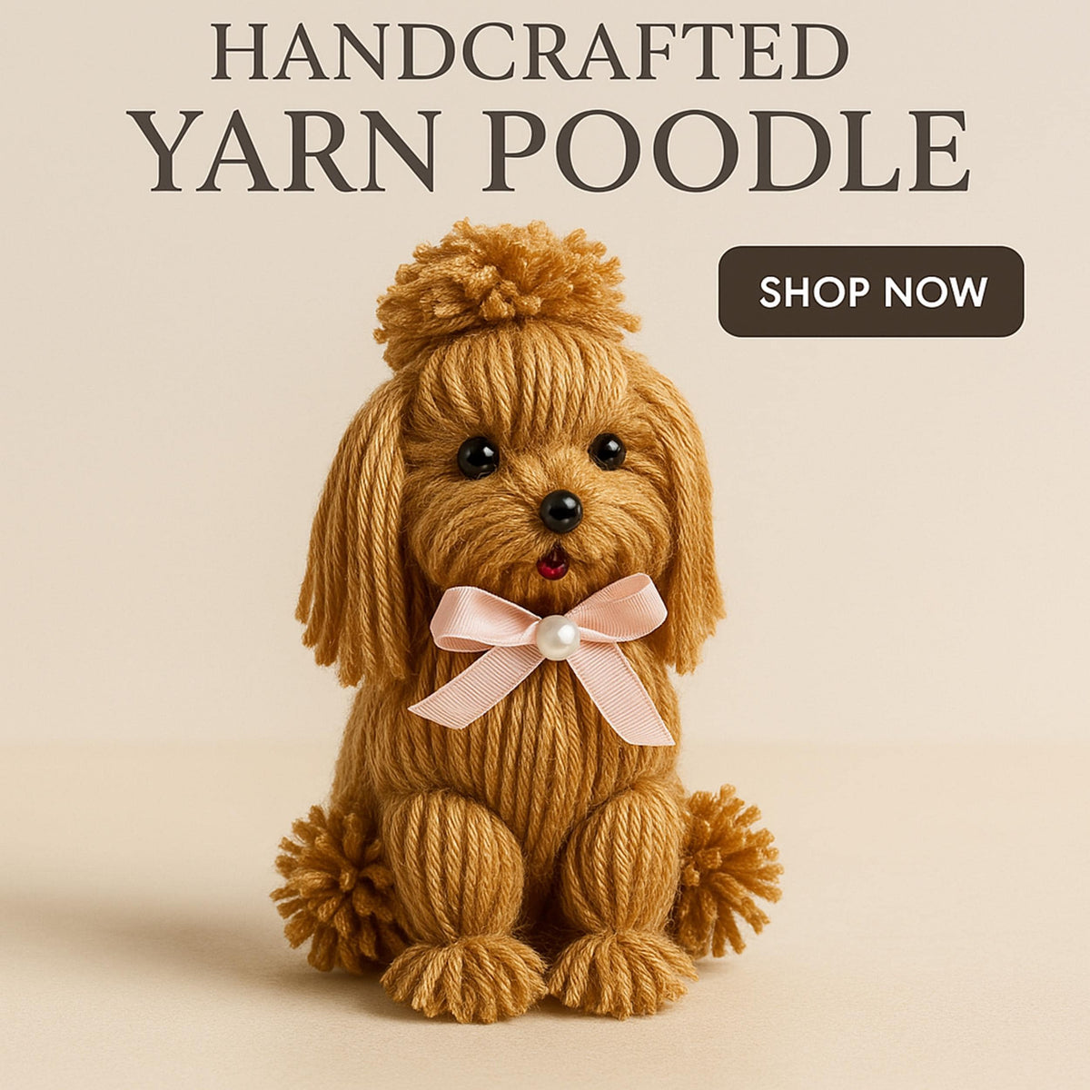 DIY Yarn Dog Pattern - Easy Craft Tutorial - Great Gift Idea for Crafters - Hand Trendy