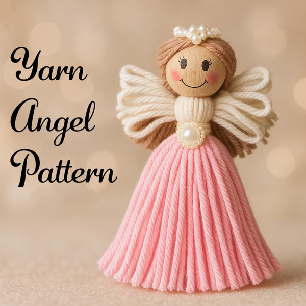 DIY Yarn Angel Craft Pattern Tutorial, Beginner-Friendly Easy Yarn Angel Pattern for Beautiful Handmade Holiday Decorations & Gifts
