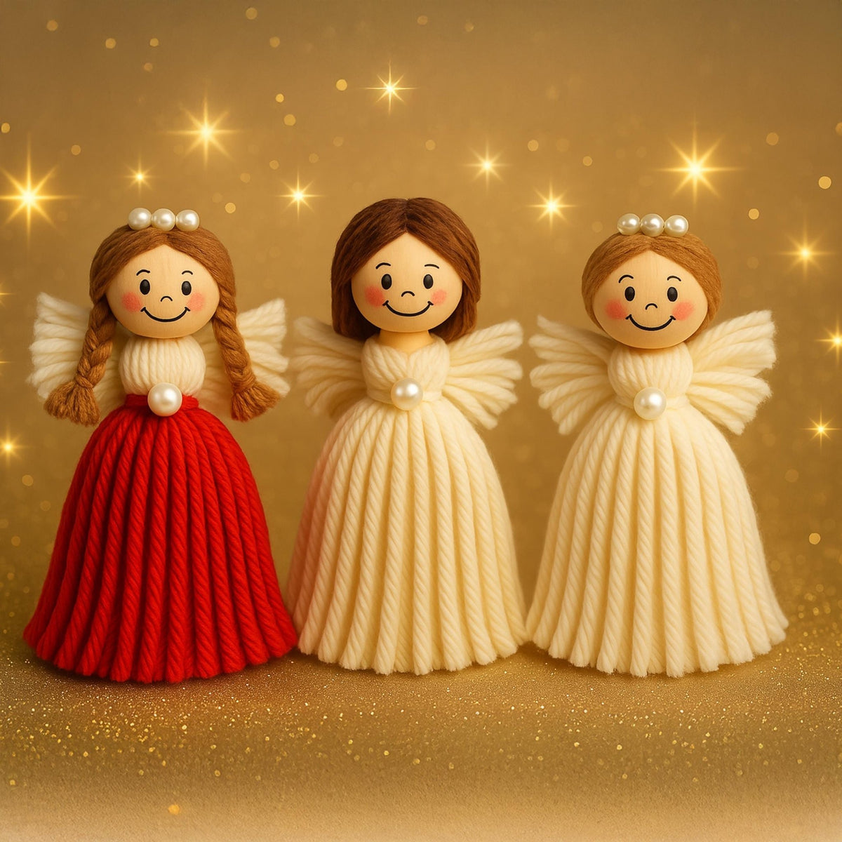 Easy Yarn Angel Pattern Tutorial - Friendly Easy Yarn Angel Pattern for Beautiful Handmade Holiday Decorations - Hand Trendy