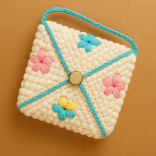 Pastel Flower Crochet Envelope Bag PDF Pattern – DIY Soft Texture Crossbody Pouch Tutorial – Colorful Yarn Purse Design