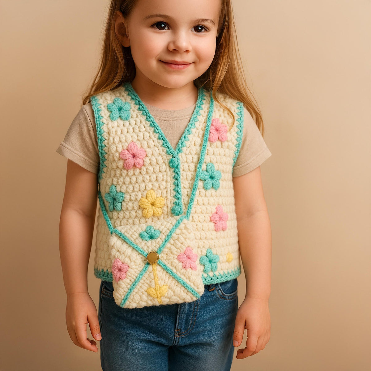 Pastel Flower Crochet Bag PDF Pattern– Colorful Yarn Purse Design - Hand Trendy
