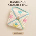Pastel Flower Crochet Bag PDF Pattern– Colorful Yarn Purse Design - Hand Trendy