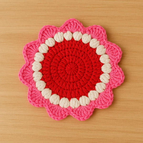 Sunflower Crochet Doily Pattern PDF, Handmade Floral Table Decor, Round Crochet Placemat DIY, Rustic Home Decoration, Instant Download