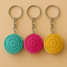Crochet Macaron Keychain Pattern, Amigurumi Cookie Keyring PDF, DIY Cute Dessert Plush, Handmade Sweet Treat Charm, Instant Download