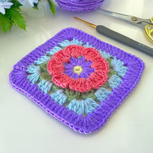 3D Granny Square Crochet Pattern for Pillow and Baby Blanket - 3D Crochet Square Pattern