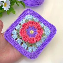 3D Granny Square Crochet Pattern for Pillow and Baby Blanket - 3D Crochet Square Pattern