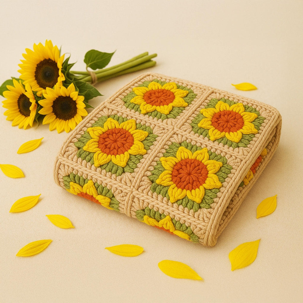 Sunflower Crochet Blanket Pattern - PDF Only - Perfect Housewarming or Mother's Day Gifts - Hand Trendy