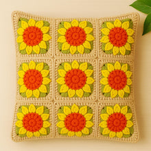 Sunflower Square Crochet Blanket Pattern - Perfect Housewarming or Mother's Day Gifts - Crochet Flower Coaster for Kitchen and Dining