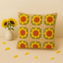 Sunflower Square Crochet Blanket Pattern - Perfect Housewarming or Mother's Day Gifts - Crochet Flower Coaster for Kitchen and Dining