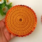 Glam Sequin Coaster Crochet Pattern - Glitter Coffee Coaster Guide - Hand Trendy