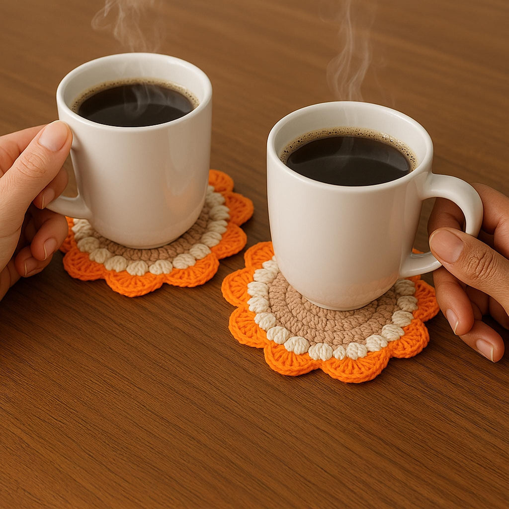 Sunflower Crochet Doily Pattern - Instant PDF - Handmade Floral Table Decor - Hand Trendy